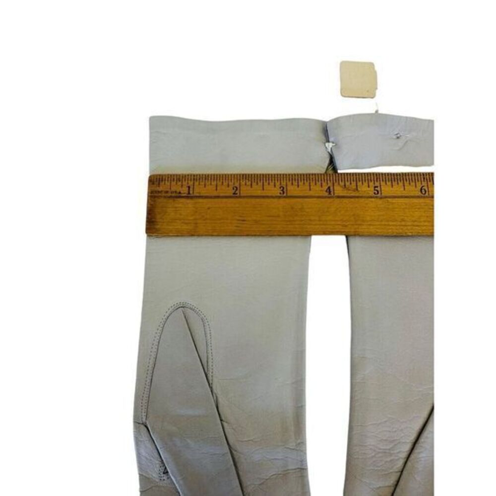 Vintage Cabraro By Hansen 100% Silk Grey Gloves Size 7 NOS With Tags May Co 1970 - Picture 4 of 9